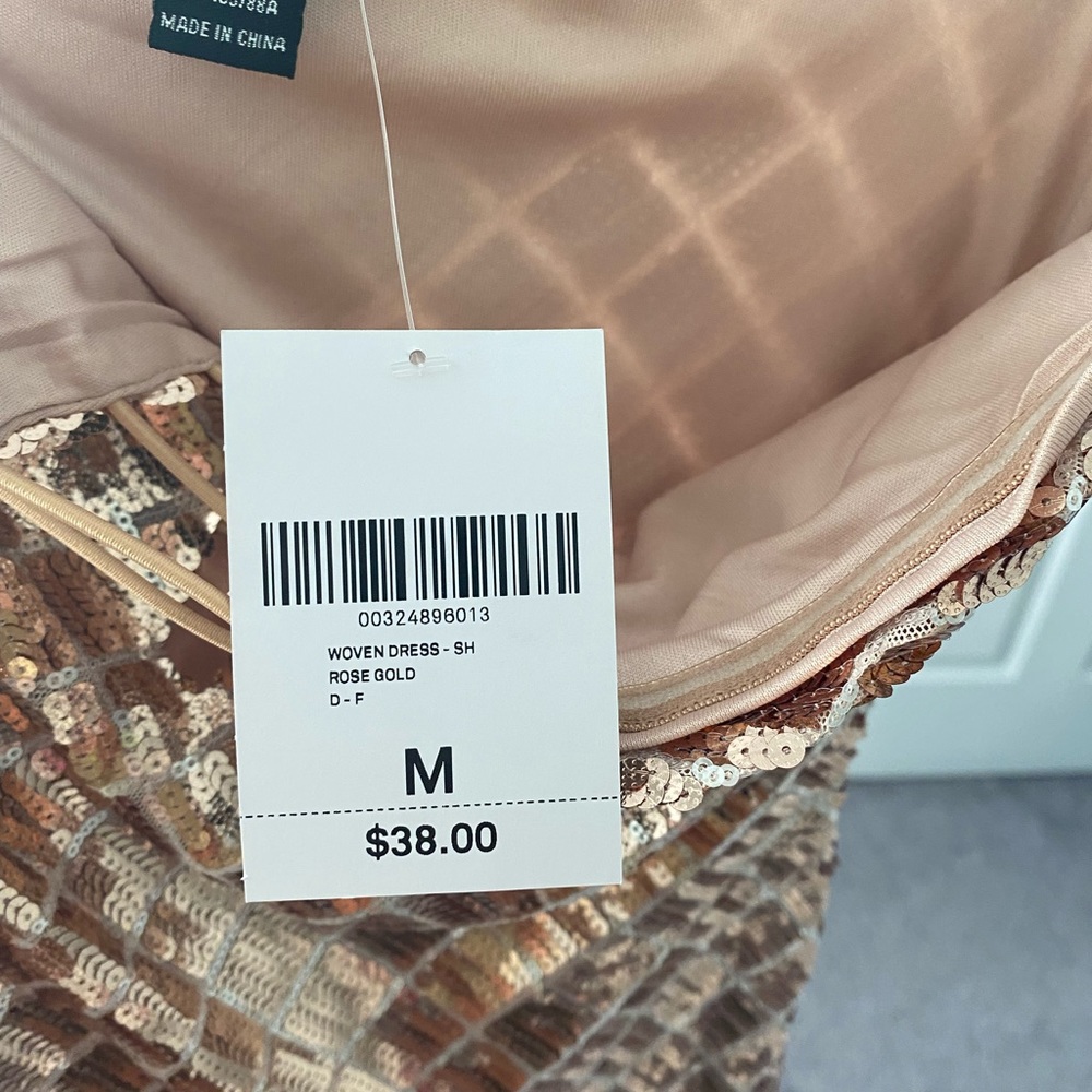 Forever 21 strapless gold dress - Picture 3 of 3